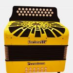 ACORDEON BOTONES FA AMARILLO CON 5 VOCES FARINELLI PREMIUM 3012FYHG