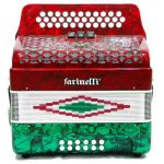 ACORDEON BOTONES SOL BANDERA 3412 3 REGS FARINELLI 3412B