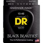 JUEGO DE CUERDAS P/GUIT ELECT MEDIUM 10/46 BLACK BEAUTIES DR BKE-10