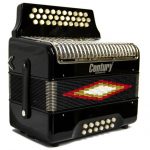 ACORDEON BOTONES FA NEGRO PARRILLA METAL 3012 CENTURY C3012FANP