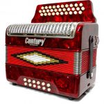 ACORDEON BOTONES FA ROJO PARRILLA METAL 3012 CENTURY C3012FARP