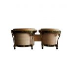 BONGO 8" Y 9" MADERA NATURAL ARO DORADO CENTURY CNBG004