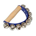 PULSERA 9 CASCABELES AZUL PLASTICO MANGO MADERA COPACABANA CPPC002