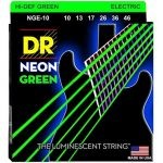 JUEGO DE CUERDAS P/GUIT ELECT MED 10/46 HI-DEF NEON GREEN DR NGE-10