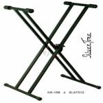 ATRIL P/ TECLADO C/ BOTON PATA DOBLE PLEGABLE SILVERTONE SLAT012