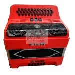 ACORDEON DIATONICO FA ROJO 3 REGS FARINELLI PREMIUM 3412FRHG