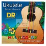 JUEGO DE CUERDAS P/UKULELE CONCIERTO/SOPRANO MULTICOLOR DR UMCSC