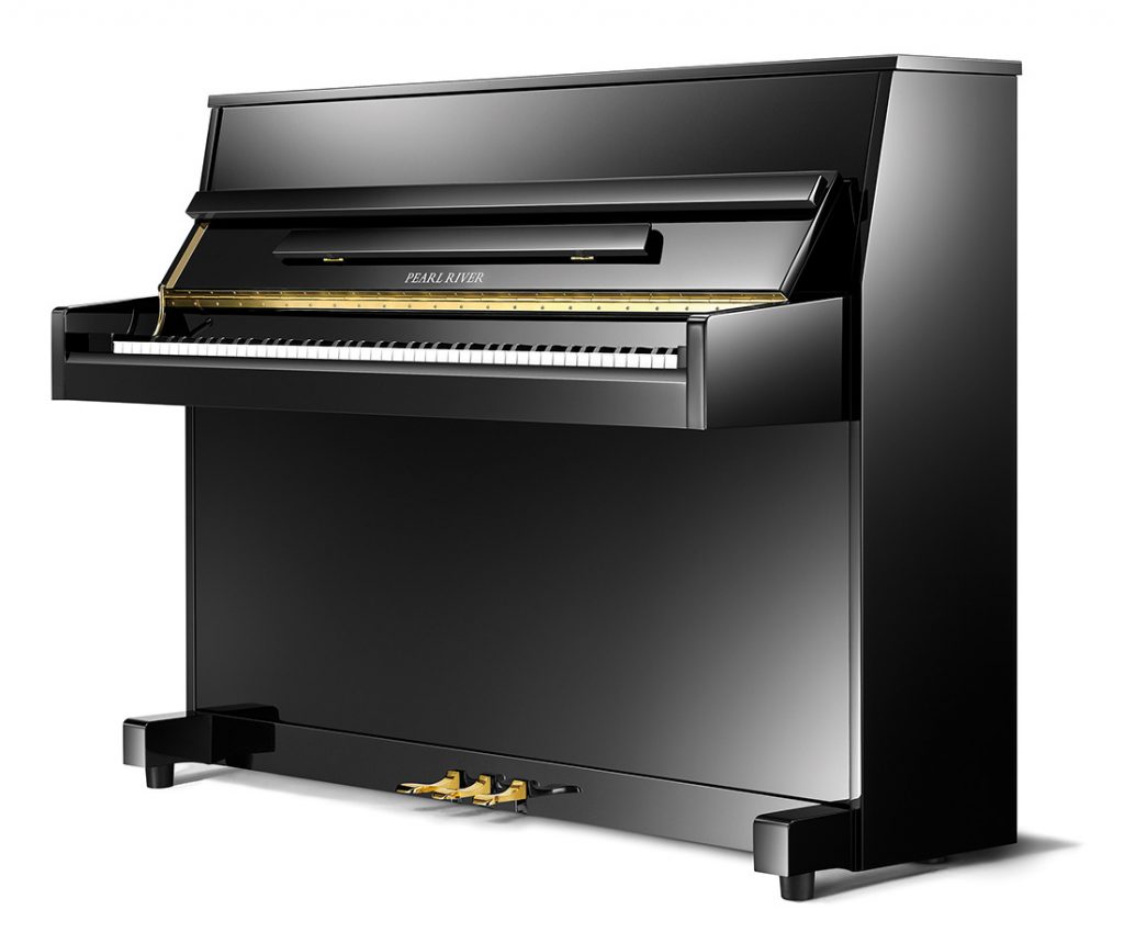 PIANO VERTICAL 109 NEGRO C/BANCA PEARL RIVER