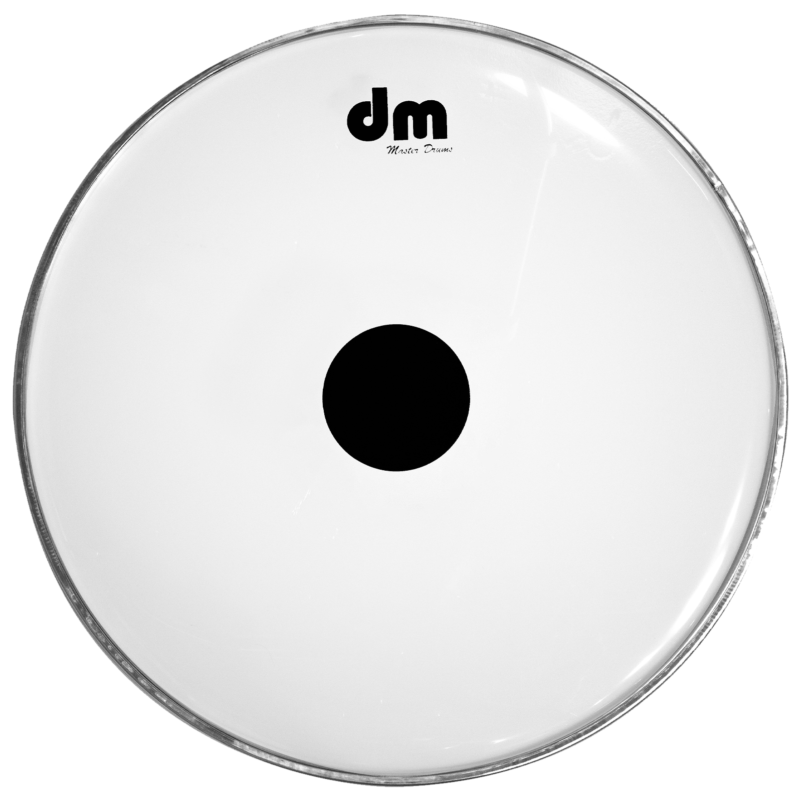 PARCHE P/ BOMBO / TAMBORA 20″ TRANSPARENTE CENTRO NEGRO DM