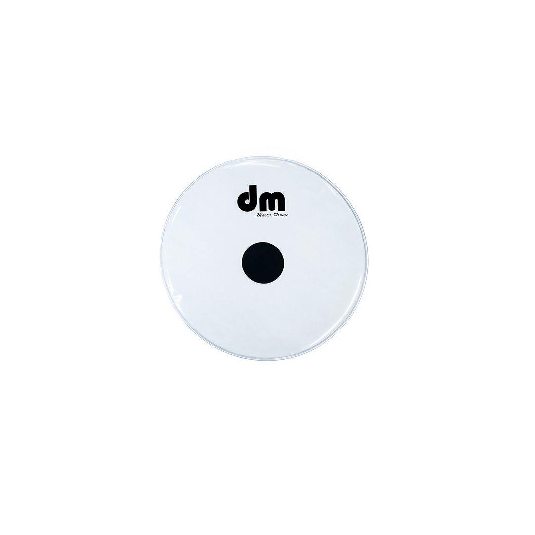 PARCHE P/ TOM 8″ TRANSPARENTE CENTRO NEGRO DM