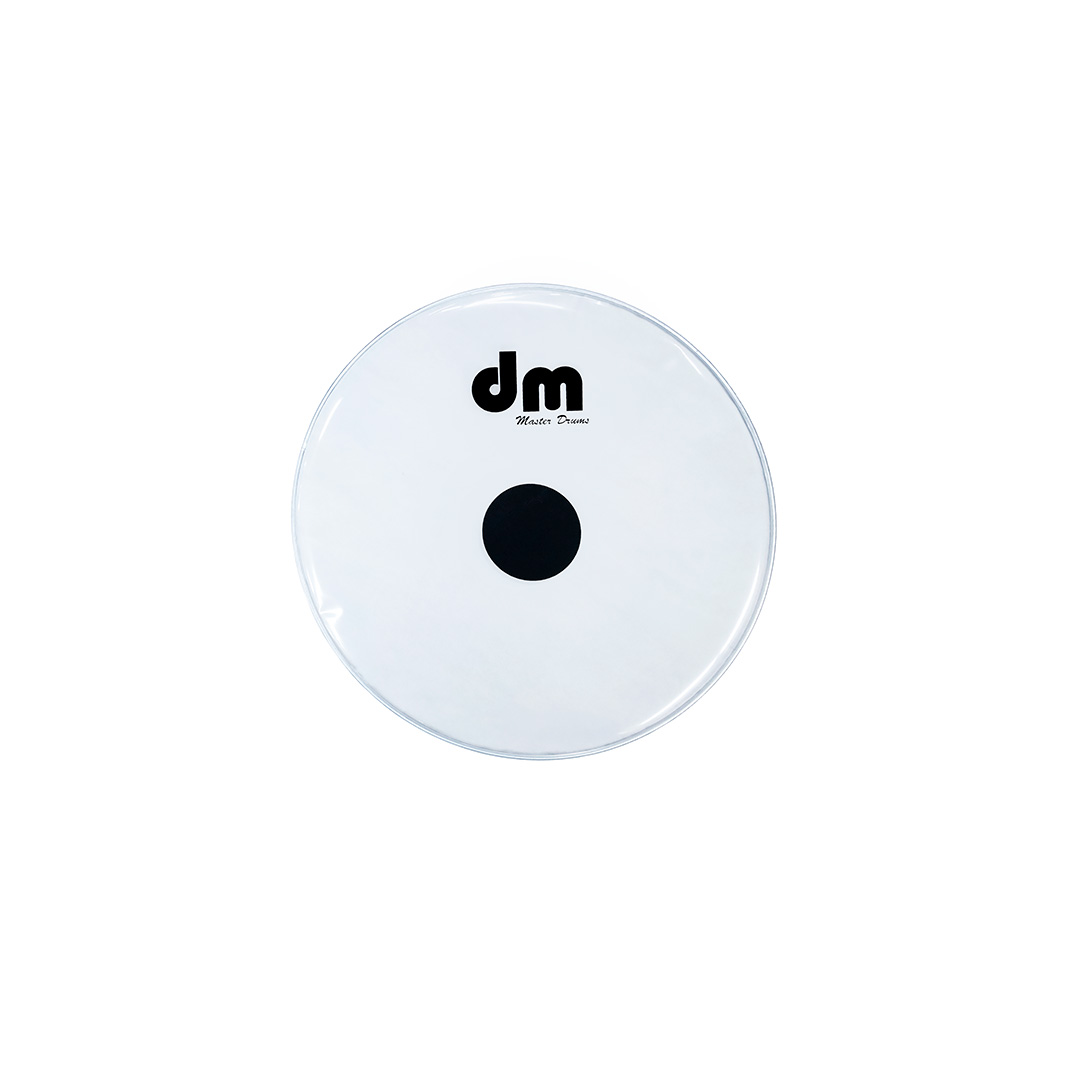 PARCHE P/ TOM 10″ TRANSPARENTE CENTRO NEGRO DM