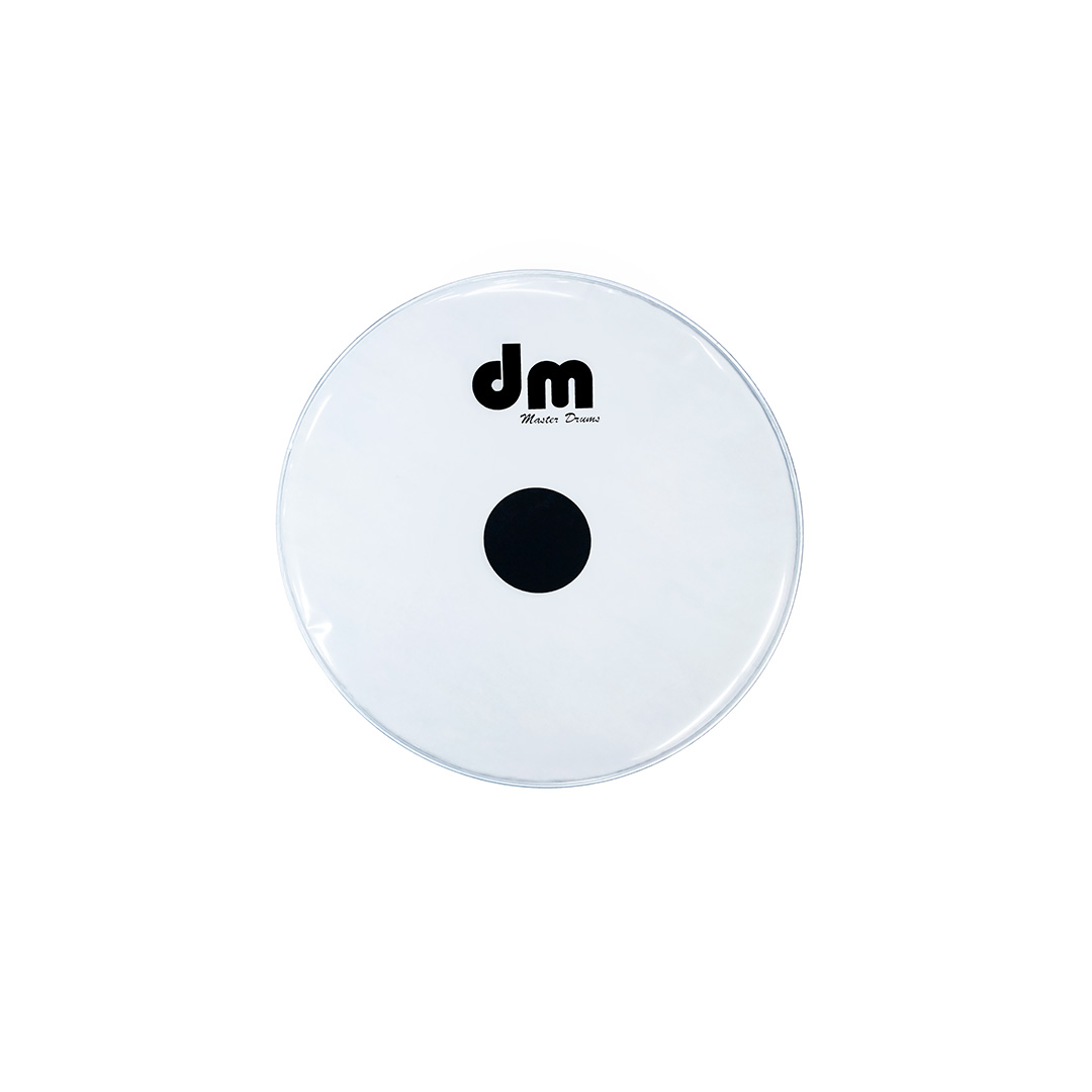 PARCHE P/ TOM 12″ TRANSPARENTE CENTRO NEGRO DM