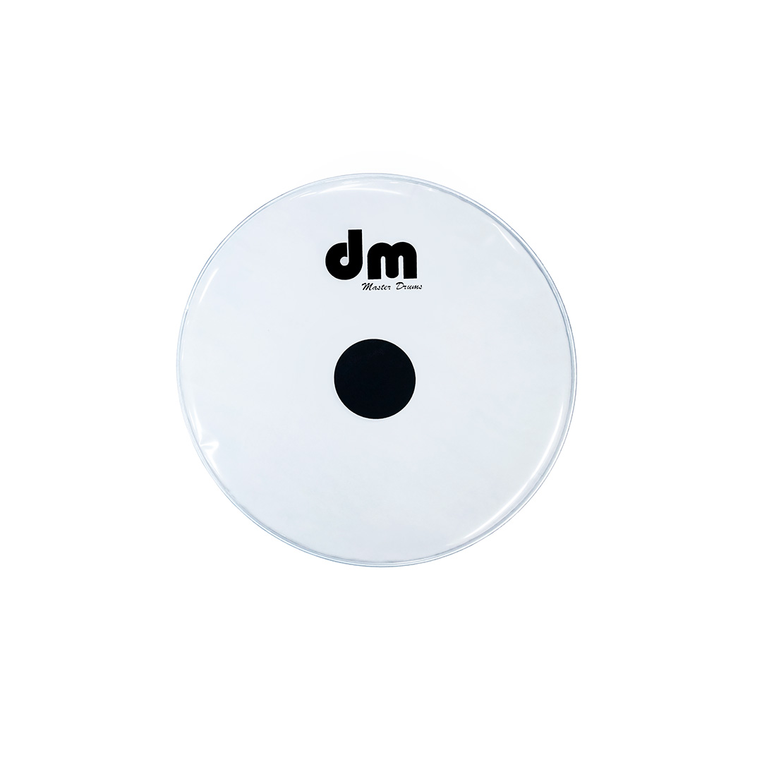 PARCHE P/ TOM 13″ TRANSPARENTE CENTRO NEGRO DM