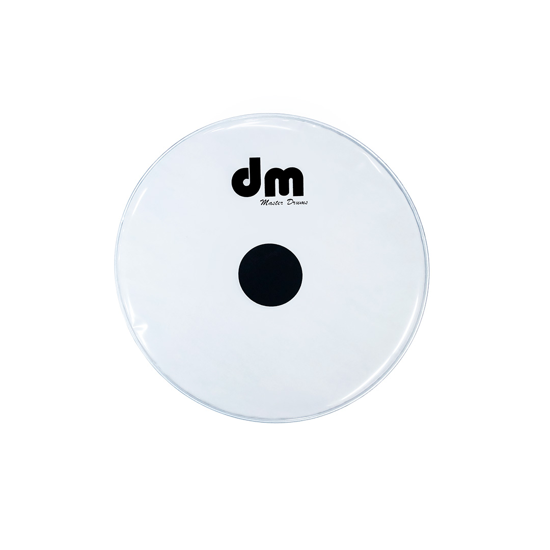 PARCHE P/ TAROLA/TOM/TIMBAL 15″ TRANSPARENTE CENTRO NEGRO DM
