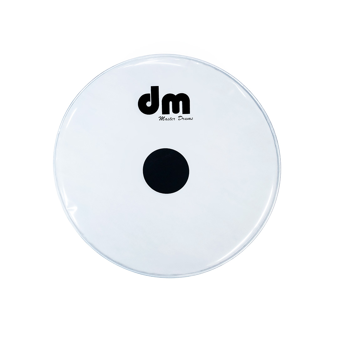 PARCHE P/ TOM 18″ TRANSPARENTE CENTRO NEGRO DM