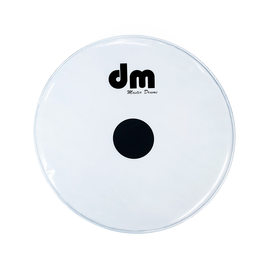 PARCHE P/ BOMBO/TAMBORA 22″ TRANSPARENTE CENTRO NEGRO DM