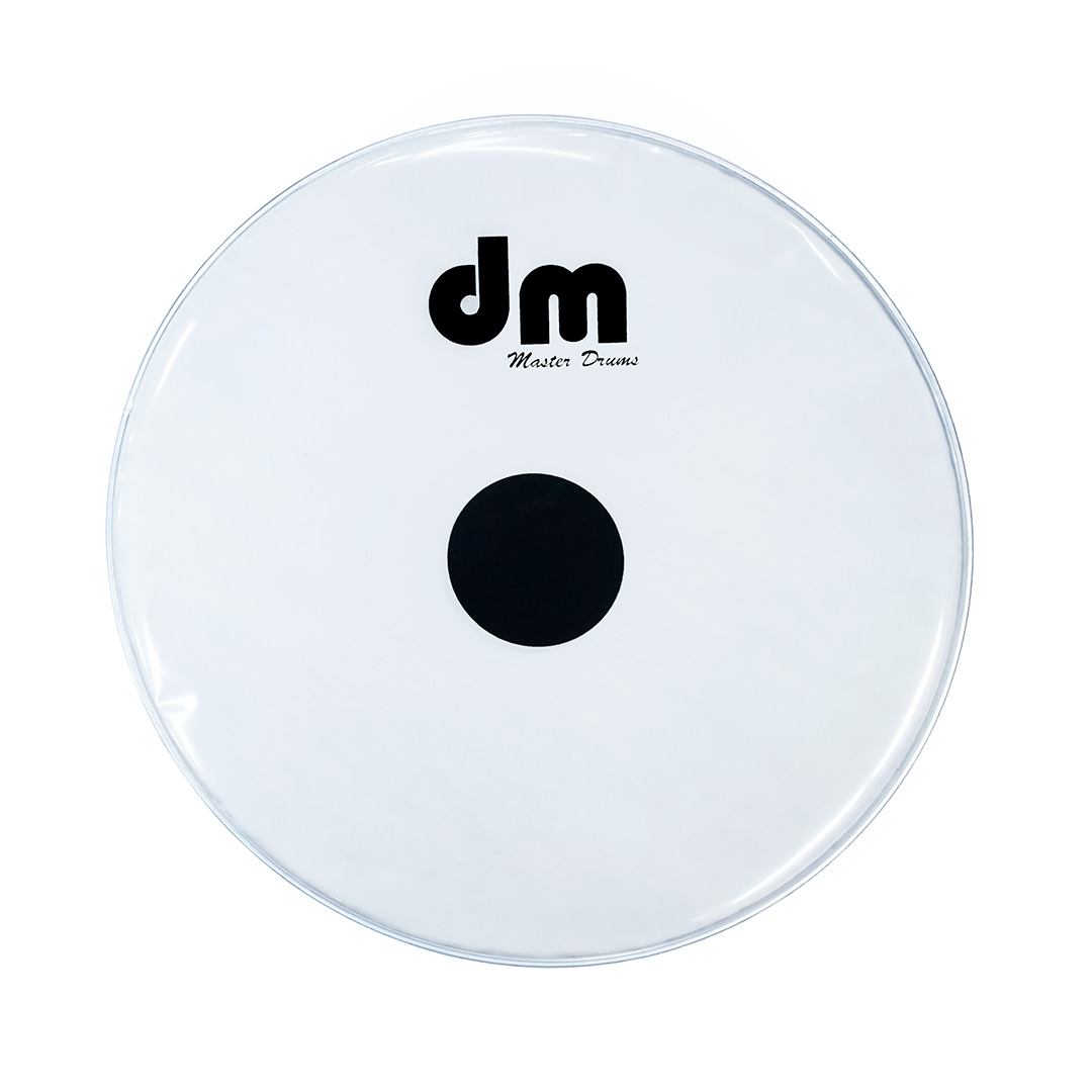 PARCHE P/ BOMBO/TAMBORA 24″ TRANSPARENTE CENTRO NEGRO DM